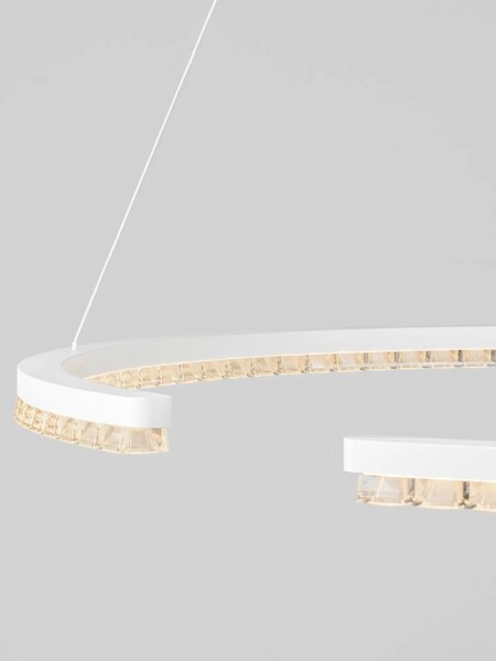 LED moderný luster Gleamy 85 Biela – Bílá