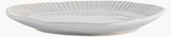 Sada porcelánových snídaňových talířů s drážkovaným okrajem Organic, 4 díly