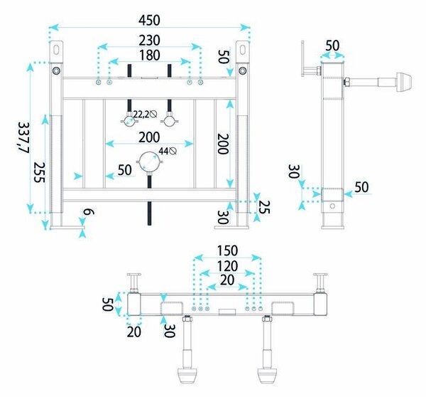 Rea Rea, podomítkový instalační set pro bidet 022N, REA-E0631
