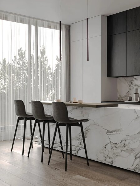 LED moderní lustr Brillia černá Perl