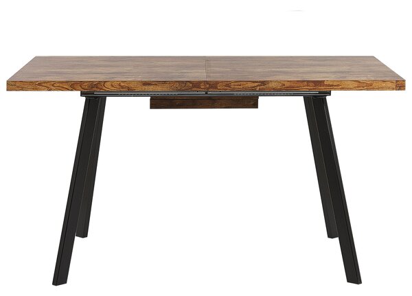 Rozkládací jídelní stůl HARLOW Tmavě hnědá 140/180 cm 90 cm