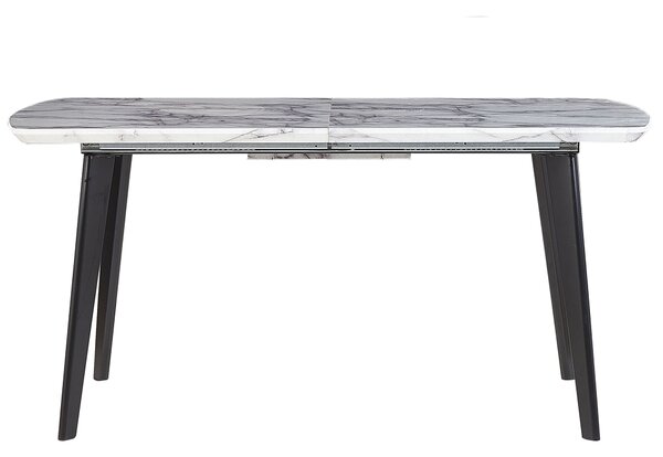 Rozkládací jídelní stůl MOSBY Šedý mramor 160/200 cm 90 cm