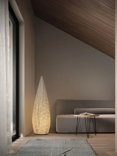 Designová stojací lampa Wabi bílá