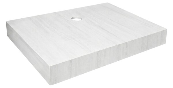 Rea Apollo, nástěnné obdélníkové umyvadlo s policí, 700x500x200mm, imitace kamene, KPL-U9994