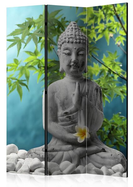 Paraván Meditating Buddha Dekorhome 135x172 cm (3-dílný)