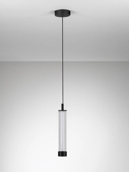 LED moderní lustr Glovia černá