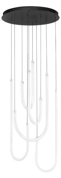 LED moderný luster Topaz 50 Čierna – Černá