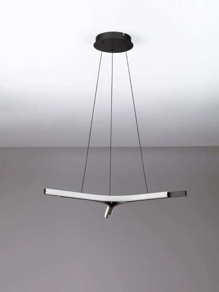 LED moderní lustr Nue černá