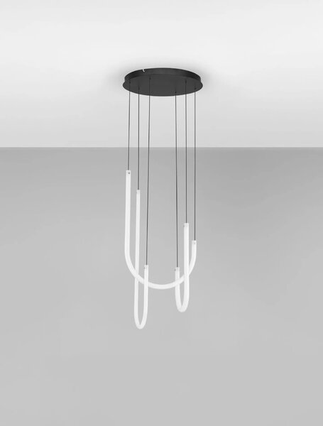 LED moderný luster Topaz 41 Čierna – Černá