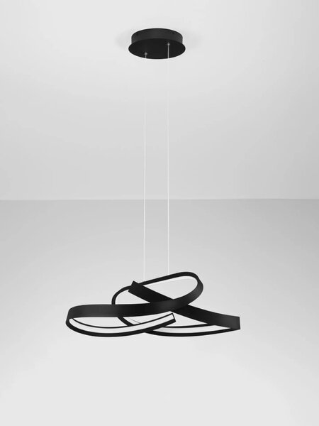 LED moderný luster Olia Čierna A – Černá