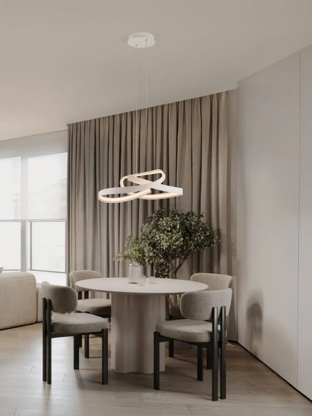 LED moderný luster Olia Biela A – Bílá