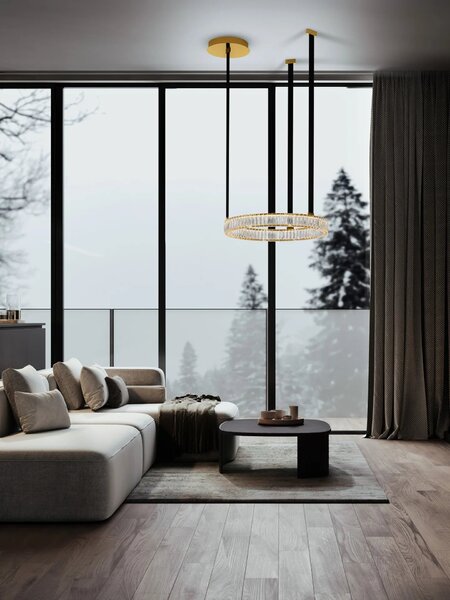 LED moderný luster Lazura Zlatá 74W