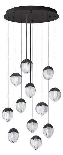 LED dizajnový luster Alicia Čierna 12 – Černá