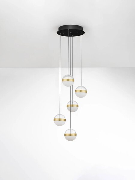 LED moderný luster Alaz Zlatá 5