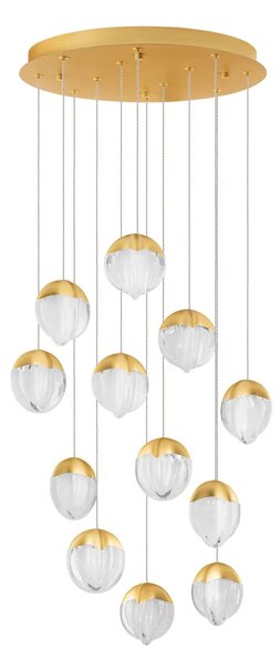 LED dizajnový luster Alicia Zlatá 12