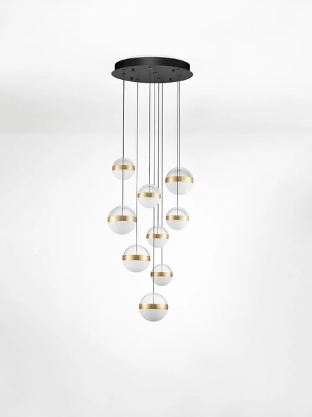 LED moderný luster Alaz Zlatá 9