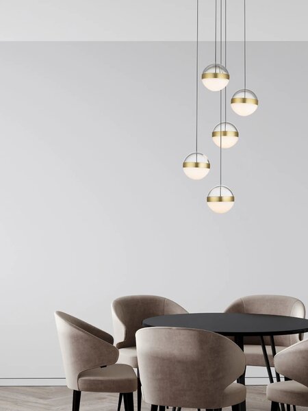 LED moderný luster Alaz Zlatá 5