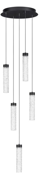 LED luster Zelon 5 – Černá