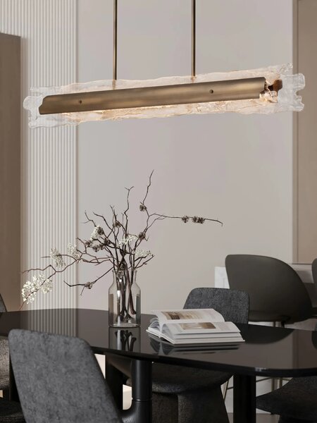 LED moderní lustr Velar měděná