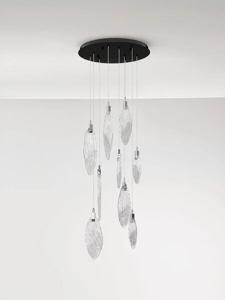 LED moderný luster Seriq 60 Čierna – Černá