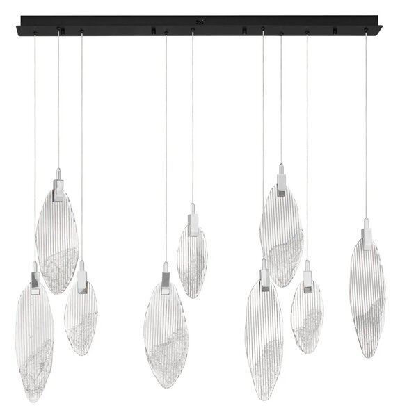 LED moderní lustr Seriq černá Line