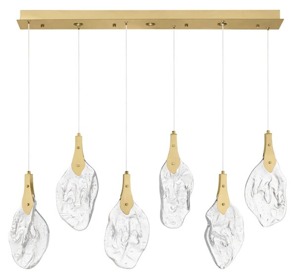 LED moderní lustr Bellina zlatá Line