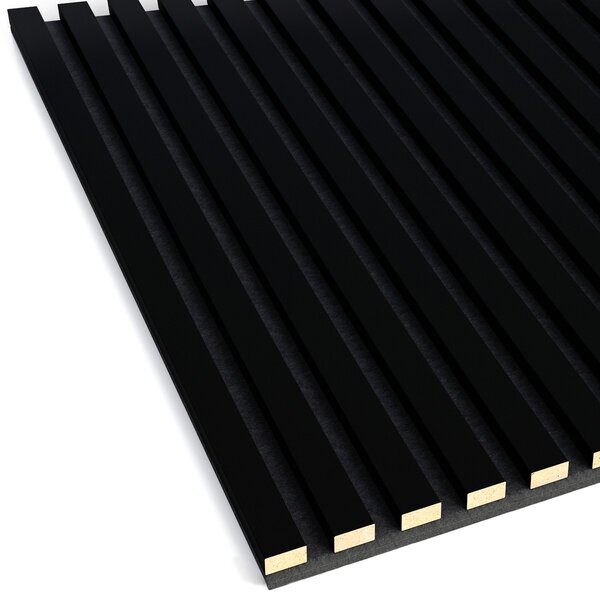 Lameo Akustický panel 3D na filcu - černý mat 60x60cm