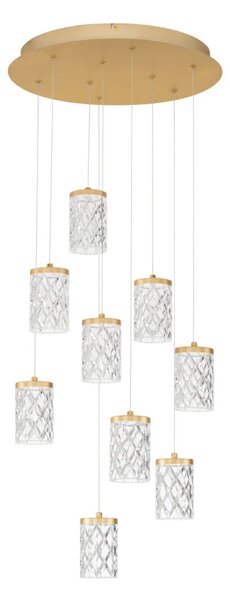 LED moderný luster Phos Zlatá 9