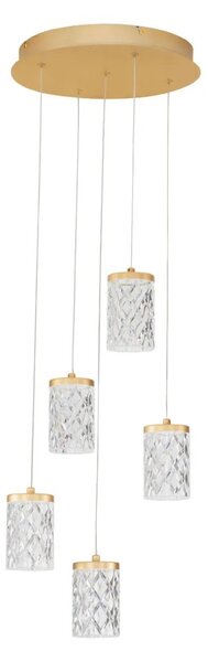 LED moderný luster Phos Zlatá 5