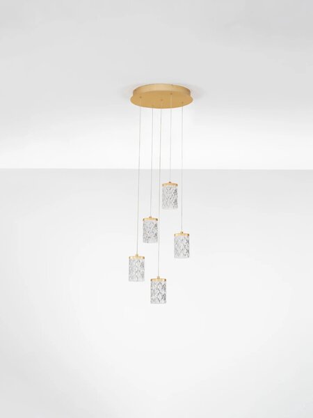 LED moderný luster Phos Zlatá 5