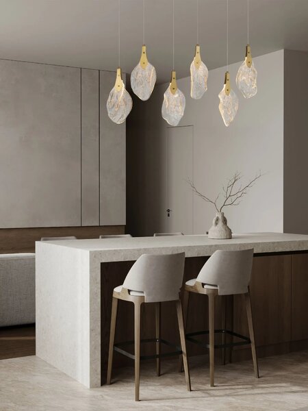 LED moderní lustr Bellina zlatá Line