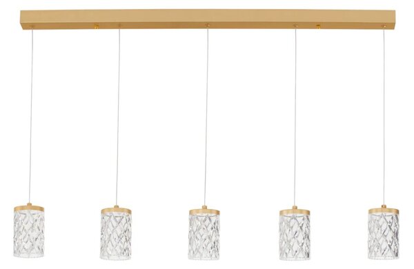 LED moderní lustr Phos zlatá 5 line