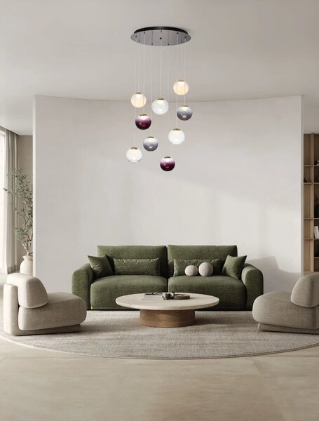 LED moderný luster Silenzio Mix 50 – Čirá