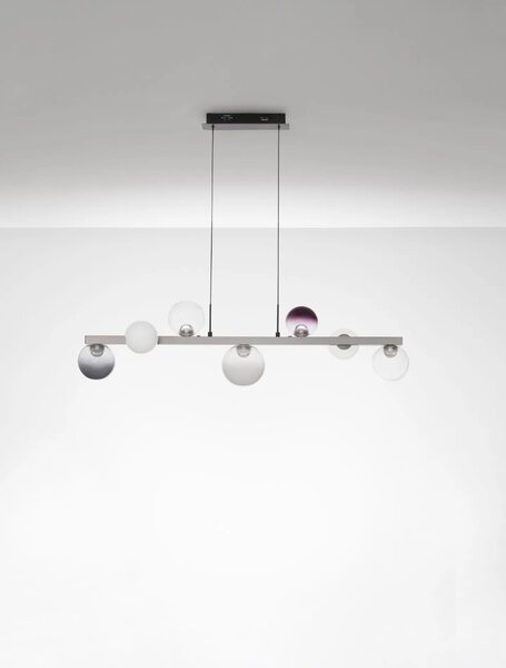 LED moderní lustr Silenzio čirá
