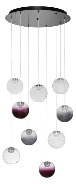 LED moderný luster Silenzio Mix 50 – Čirá