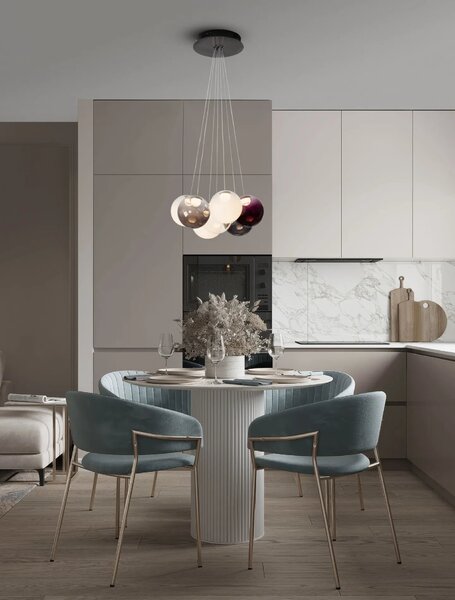LED moderný luster Silenzio Mix 45 – Čirá