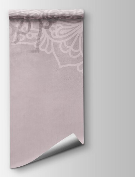 Fototapeta Bílé a růžové pozadí s bílými mandalami, Fototapety s pírky, Populární fototapety, t00873v2 - Tapeko.co.cz