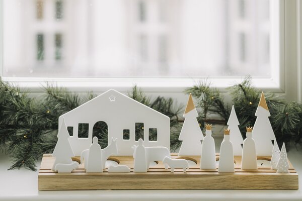 Vánoční svícen Large Nativity 45 cm