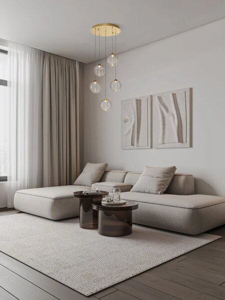 LED moderný luster Blazik Zlatá A 20W