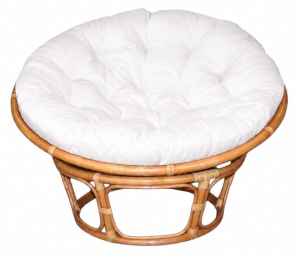 Polstr na křeslo papasan 110 cm - bílý