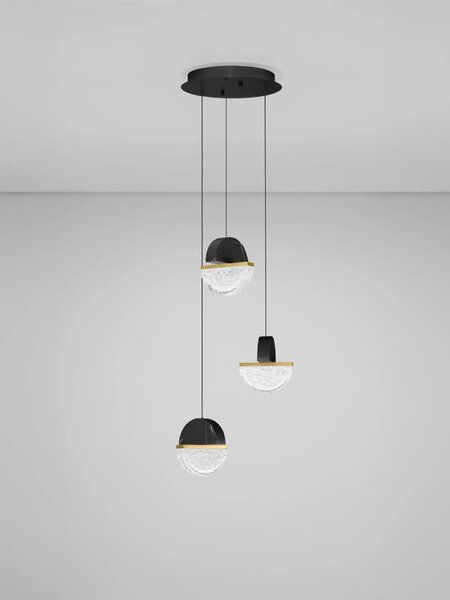 Dizajnový LED luster Dorin 18W A – Černá