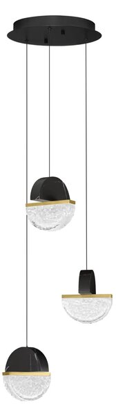 Dizajnový LED luster Dorin 18W A – Černá
