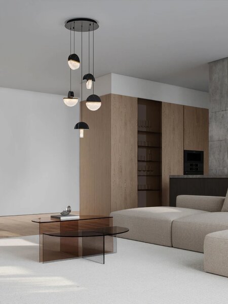 Dizajnový LED luster Dorin 30W A – Černá