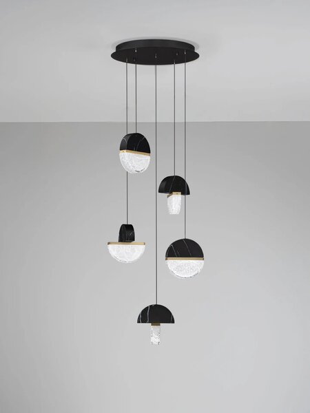 Dizajnový LED luster Dorin 30W A – Černá