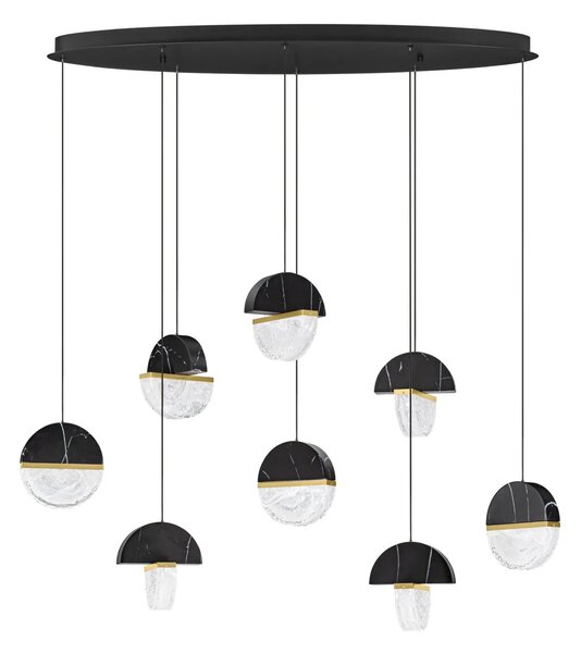 Dizajnový LED luster Dorin 48W A – Černá