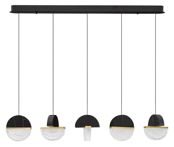 Dizajnový LED luster Dorin 30W C – Černá