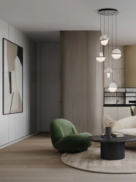 Dizajnový LED luster Dorin 30W A – Bílá