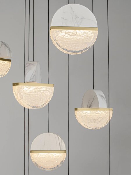 Dizajnový LED luster Dorin 72W B – Bílá