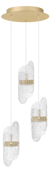 LED minimalistický luster Lucien 3 Zlatá 2700K
