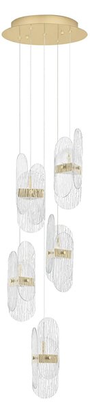 LED minimalistický luster Lucien 5 Zlatá 3000K